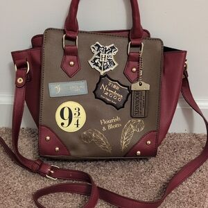 Warner Bros. Burgundy and Brown Harry Potter Crossbody Bag